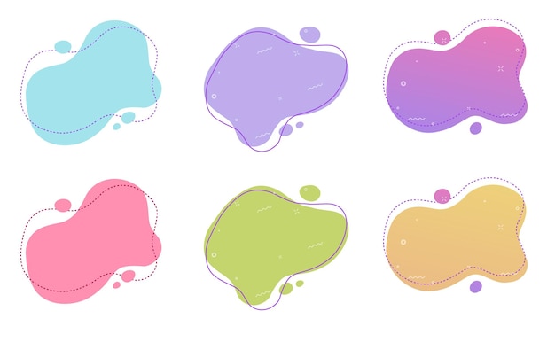 fluid liquid abstract shapes element design banner for background text title or fun wavy kids