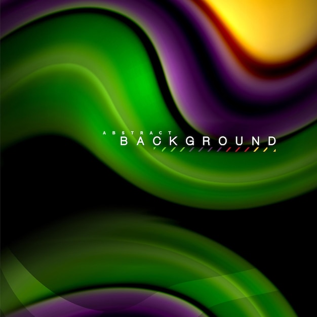 Fluid mixing colors vector wave abstract background design. Colorful mesh waves. Vector illustration