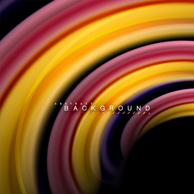 Fluid mixing colors vector wave abstract background design Colorful mesh waves