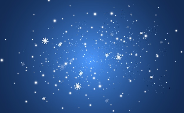   flying snow on a transparent background.natural phenomenon of snowfall.