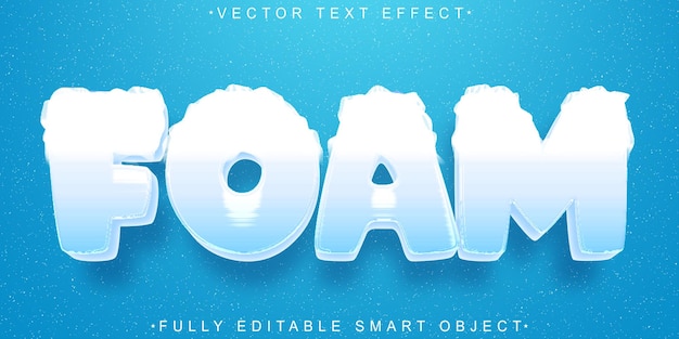 foam white bubble vector fully editable smart object text effect