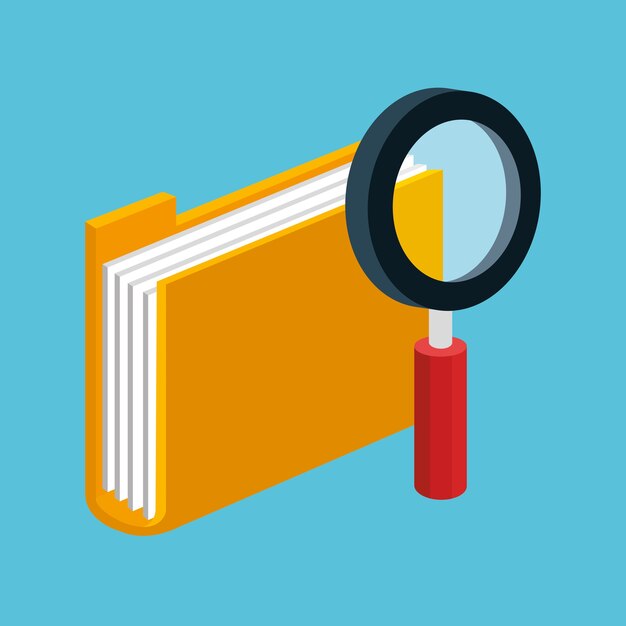 Folder file document magnifier technology icons