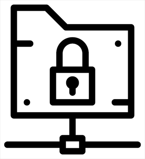 folder lock icon can be used for crime