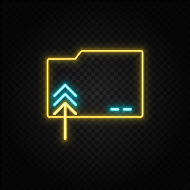 Folder neon icon Web Development Vector Icon Element of simple symbol for websites web design mobile app infographics Line symbol for website design on white background