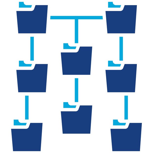 Folders Network Structure icon vector image Can be used for Web Hosting