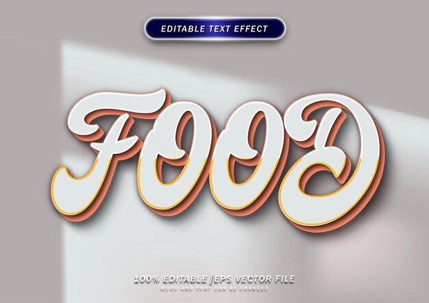food text style effect editable