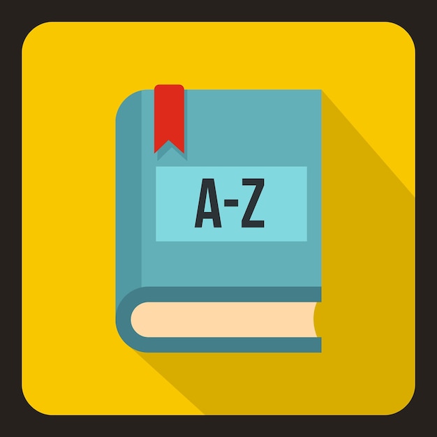 Foreign language dictionary icon in flat style with long shadow Translate symbol vector illustration
