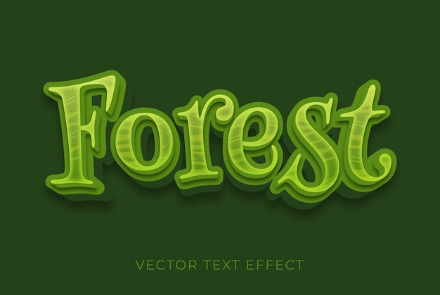 Forest 3d text effect