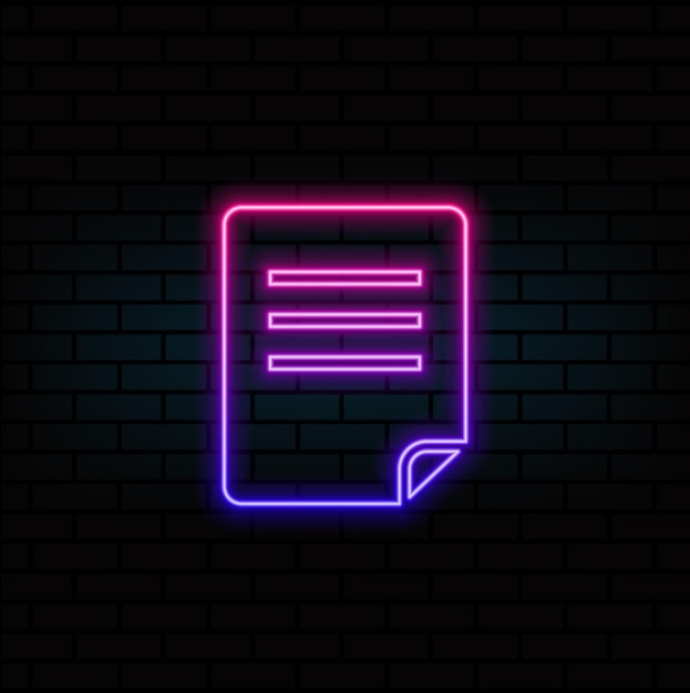 form icon elements of books and magazines in neon style icons simple icon for websites web design mo