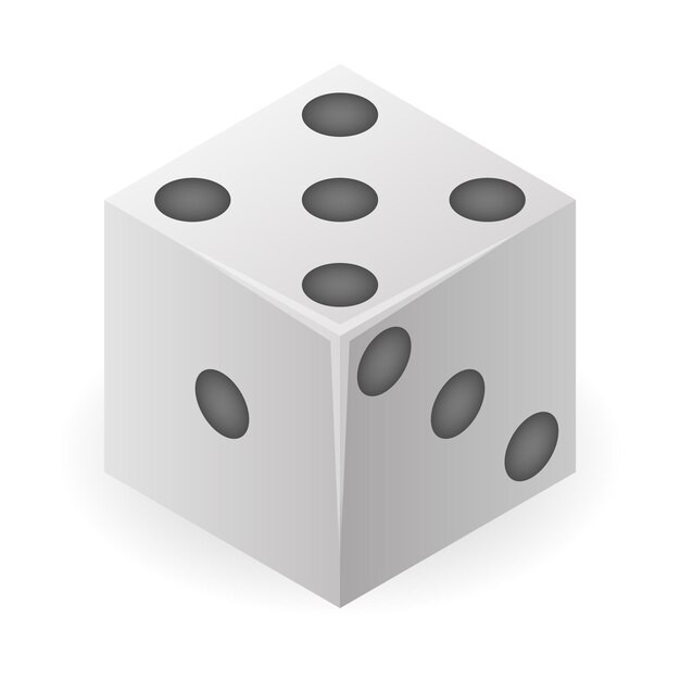 Fortune dice icon Isometric of fortune dice vector icon for web design isolated on white background