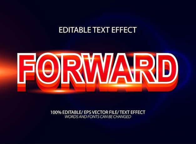 Forward editable text effect and editable text style