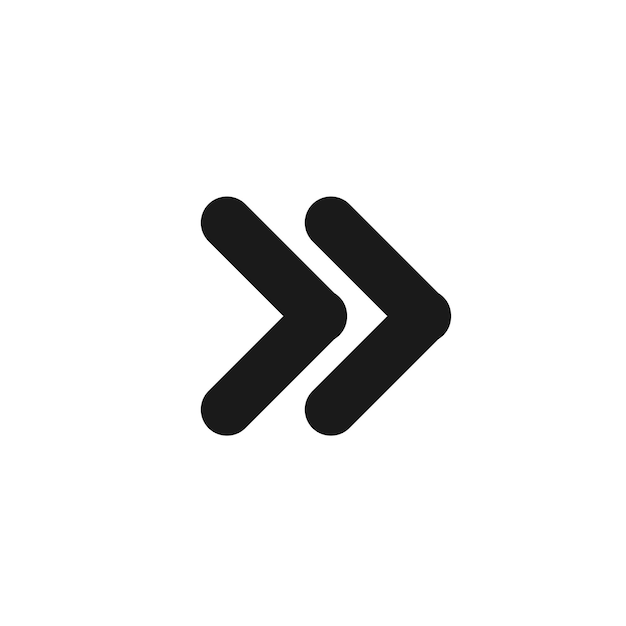 Forward Icon Vector Illustration Flat Forward Icon Sign