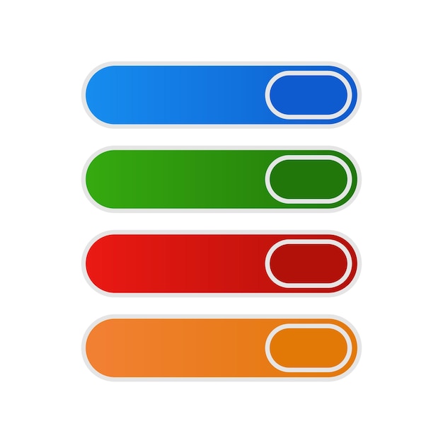 four blank buttons