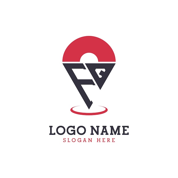 FQ Location Icon Design Modern FQ Pinpoint Logo for Navigation Map Apps and Location Based Businesses
