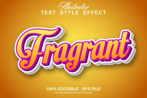 fragrant text effect editable