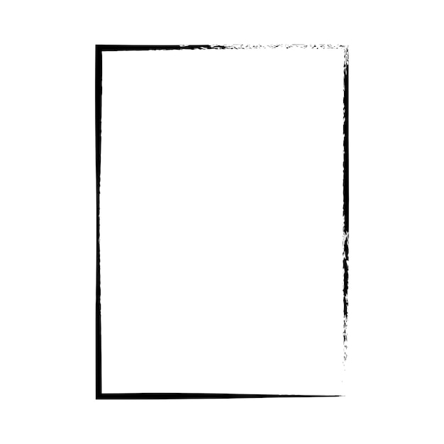 Frame border grunge shape icon vertical rectangle decorative doodle element for design