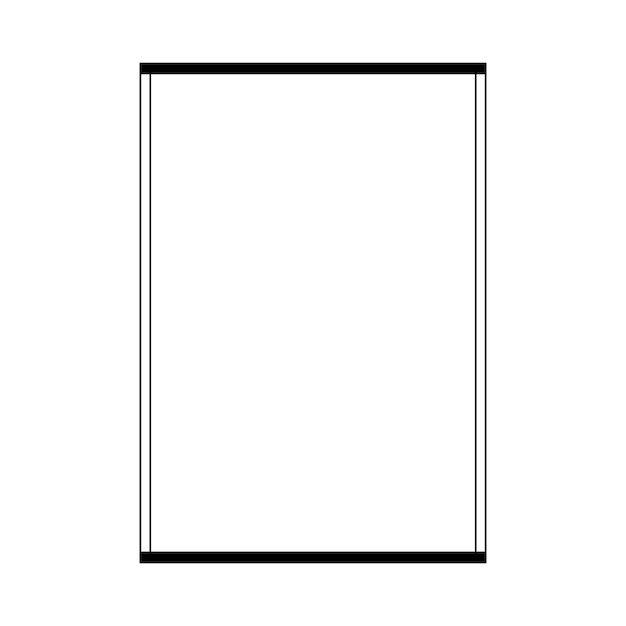 frame border shape icon for decorative vintage doodle element for design illustration