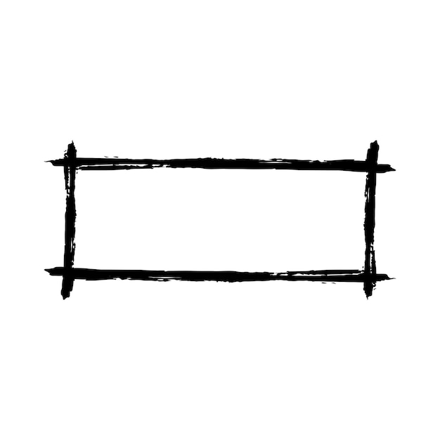 frame rectangle elongated texture element outline border grunge shape icon decorative doodle