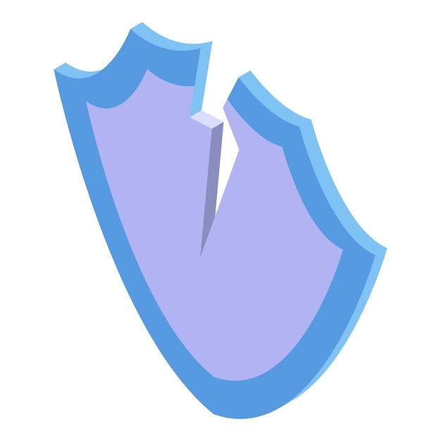 Fraud protect shield icon Isometric of fraud protect shield vector icon for web design isolated on white background