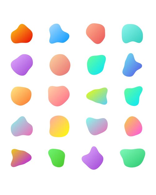 Free vector colorful abstract shapes Free vector gradient fluid banner collection