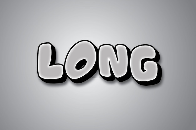 Free vector editable long text effect 3d text effect