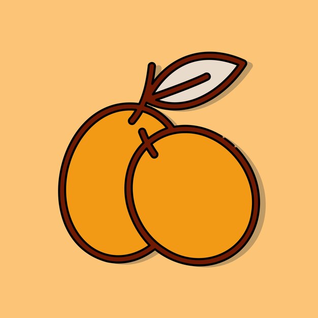Free vector flat illustration of a plum icon tailored for web utilization
