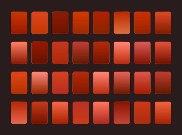 Free vector Gradients set of metallic gradients red color