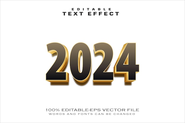 free vector happy new year 2024 sale illustration with outstanding 3d lettering