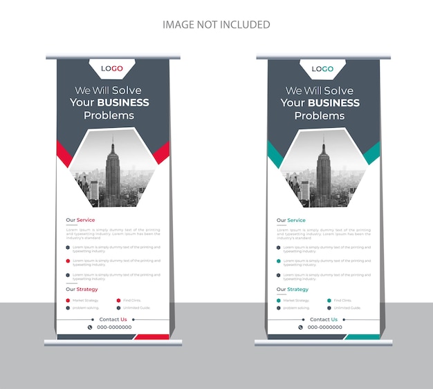 Free vector modern roll up banners design for your company