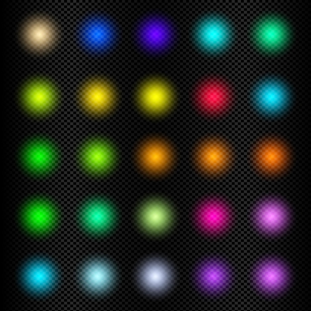 free vector set of colorful light