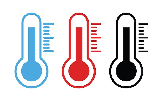 Free vector thermometers blue red and black icon