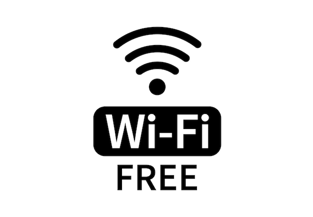 free wifi icon zone internet connection wireless network icon broadcasting area with wifi