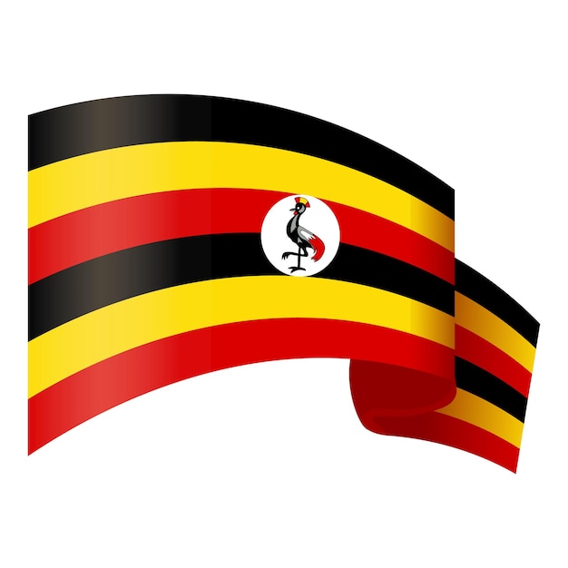 Freedom uganda icon cartoon vector Flag day Heroes stand