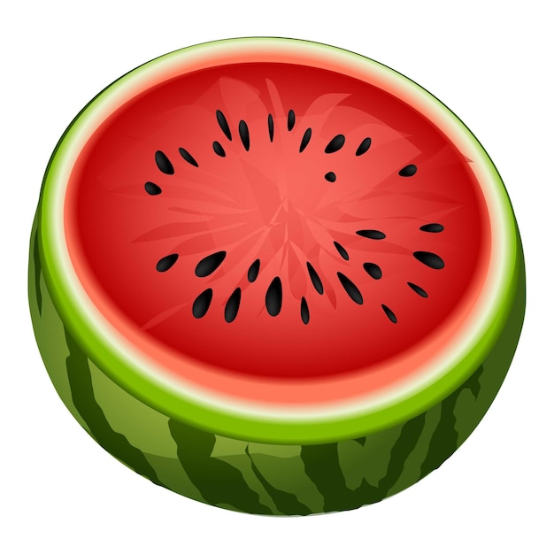 Fresh watermelon icon cartoon vector Water food Summer slice
