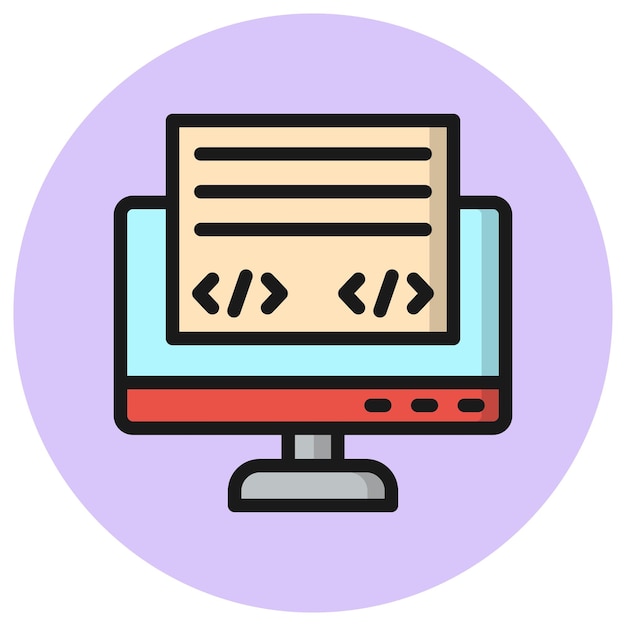 Front End Vector Icon Design Illustration