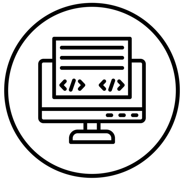 Front End Vector Icon Design Illustration