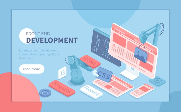 Frontend Development Creating a site layout template Converting data into a graphical UI UX inter