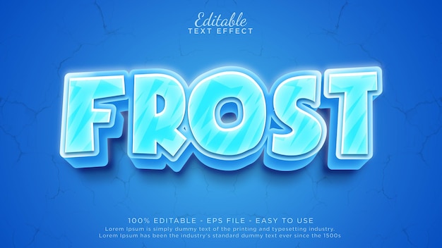 Frost 3d editable text effect