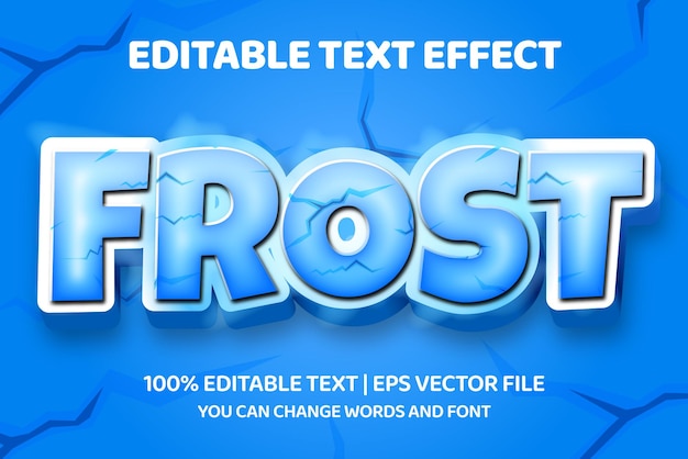 Frost editable text style effect