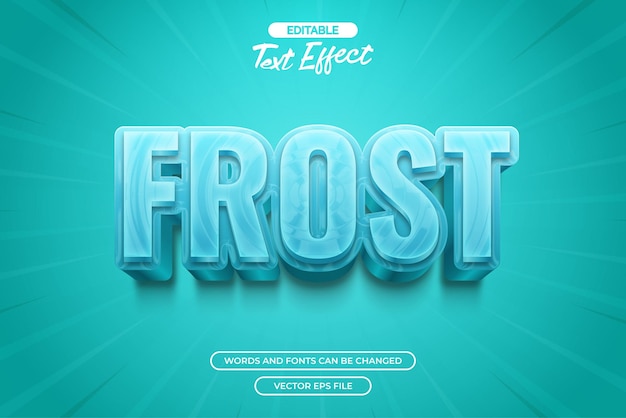 Frost editable vector text effect