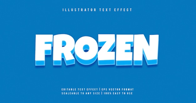 frozen cartoon text style font effect