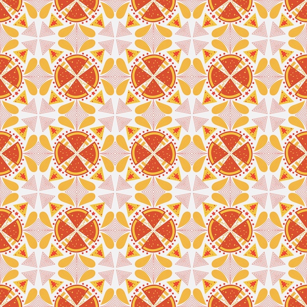 Fruit Christmas Tree Leaves Seamless Pattern Background Garden Nature Plant Art