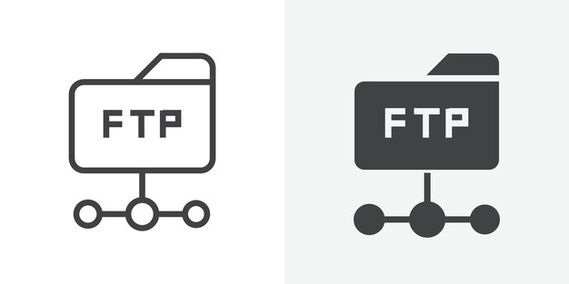 FTP navigate up icon Outline vector sign
