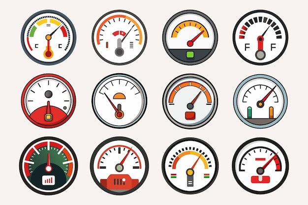 Fuel Gauge vector illustration isolated on white background