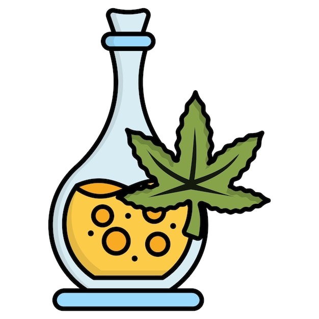 Full Spectrum oil Jar concept Broad or Isolate extra Virgin vector Cannabis and marijuana thc and cb