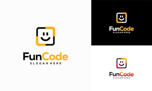 Fun Code logo designs concept vector Coding Programmer logo template