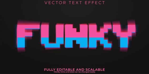 Funky hipster text effect editable peace and neon text style