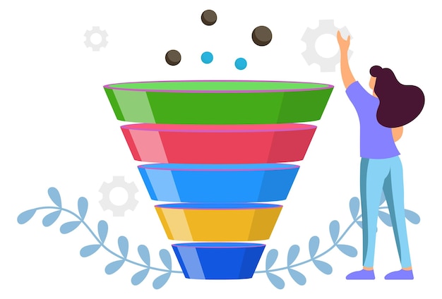 Funnel Concept Illustration Stylish and Beautiful