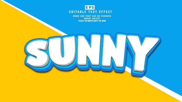 funny 3d editable text effect vector with background