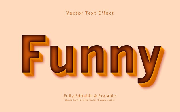 Funny 3d Text Effect Fully Editable Vector or PSD